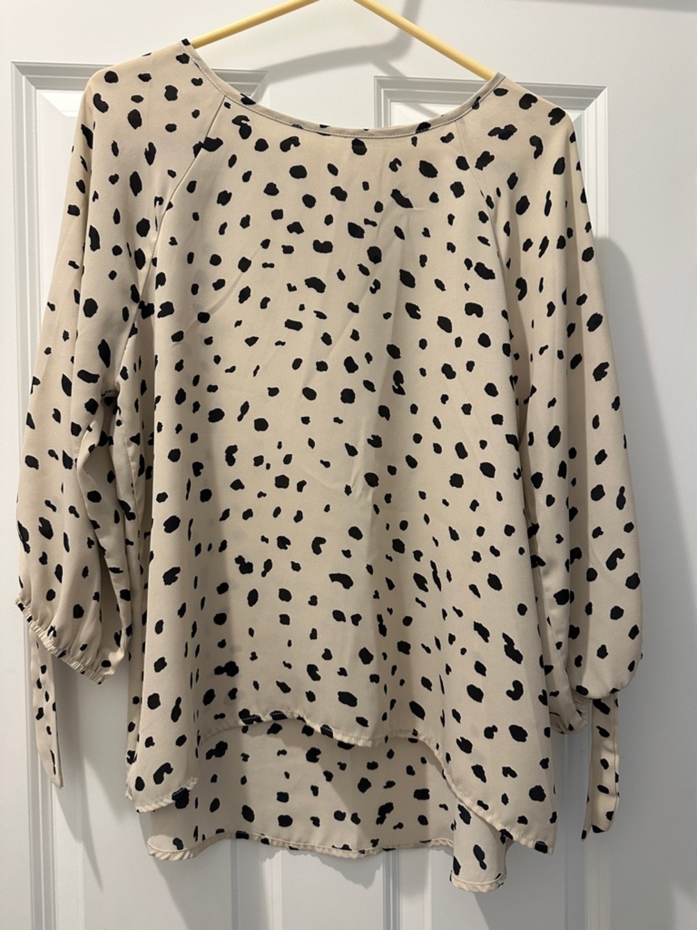 Papermoon Beige and Black Spot Print Blouse